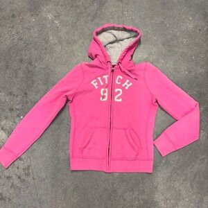 Y2K Abercrombie & Fitch Pink ZipUp Hoodie